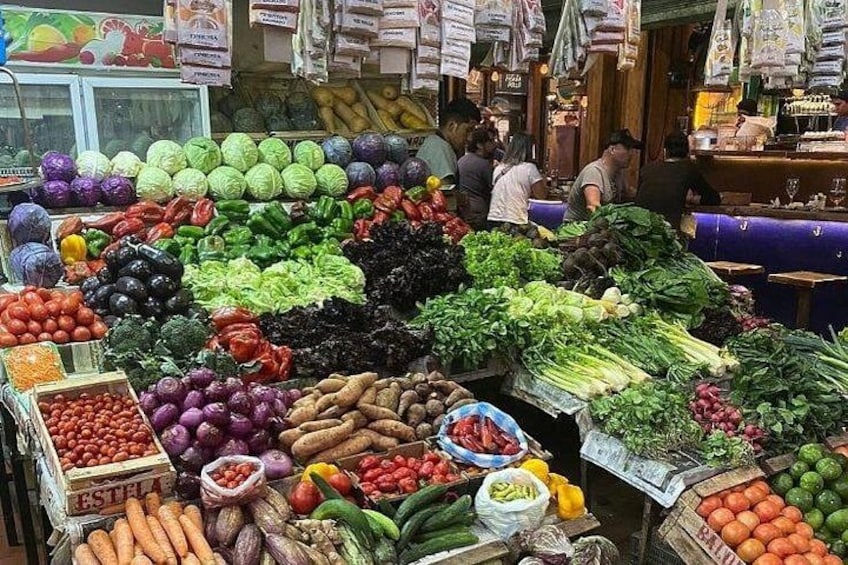 Fresh fruit and vegetables inside the San Telmo indoor market 2
