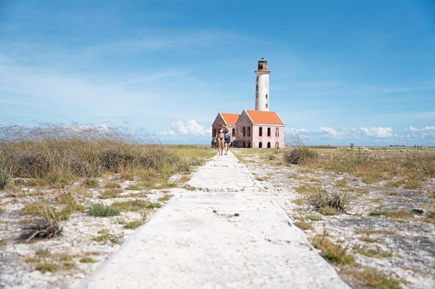 The iconic Pink Lighthouse on Klein Curacao 2