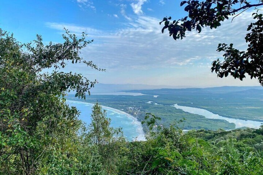 Hiking up with nice views of Marambaia