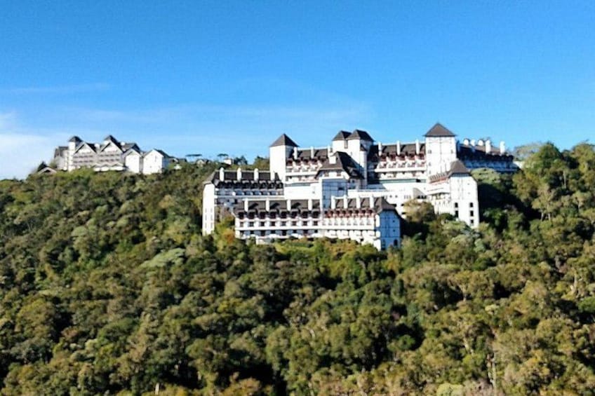 Un castello su una collina circondato da una fitta foresta. 3
