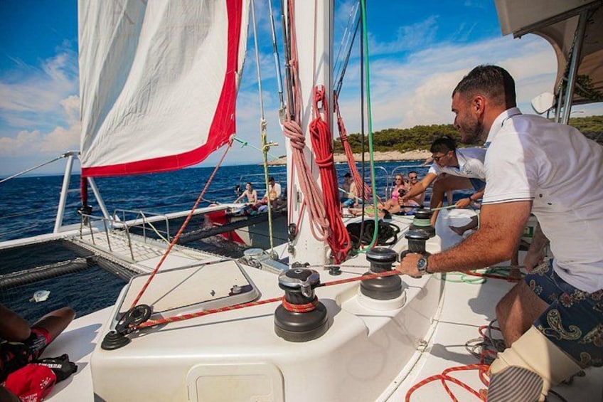 Full-Day Catamaran Cruise to Hvar & Pakleni Islands with Food and free Drinks 2