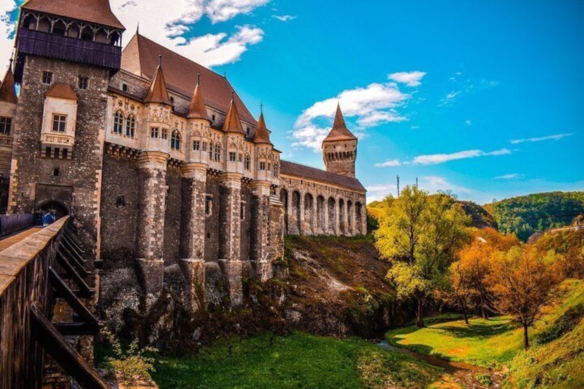 The beautiful Corvin Castle in Hunedoara County. 1
