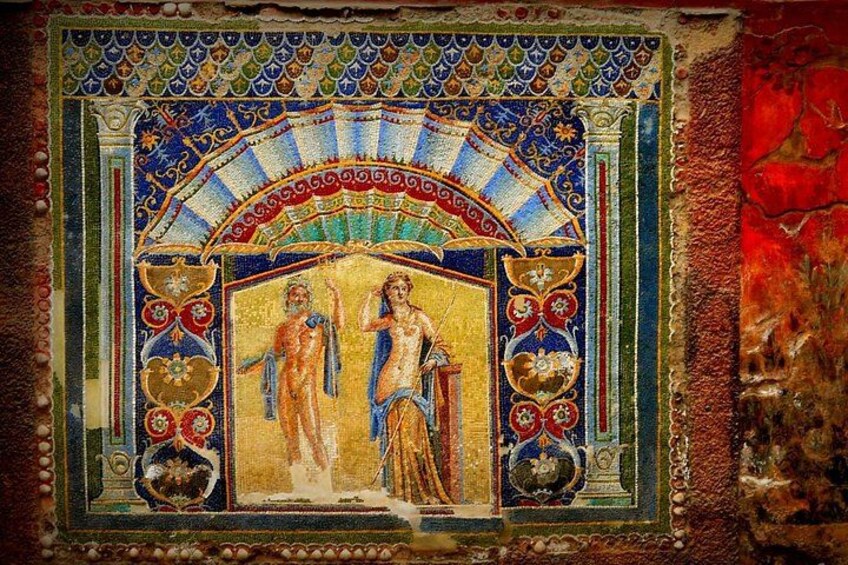 Une mosaïque aux motifs et aux figures complexes. 2