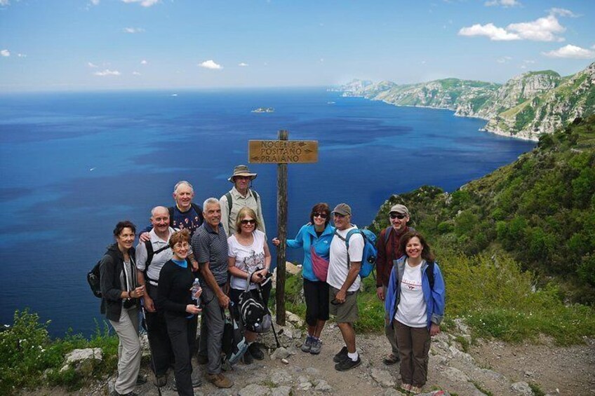 walkig group to Positano