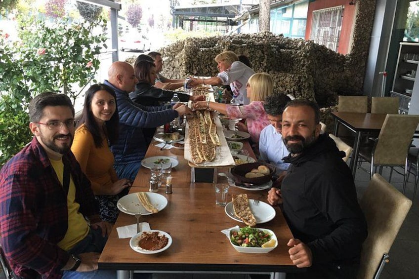Lunch is in one of the best restaurant that serves traditional Konya ''Etliekmek'' which is the most popular food of Konya. 4