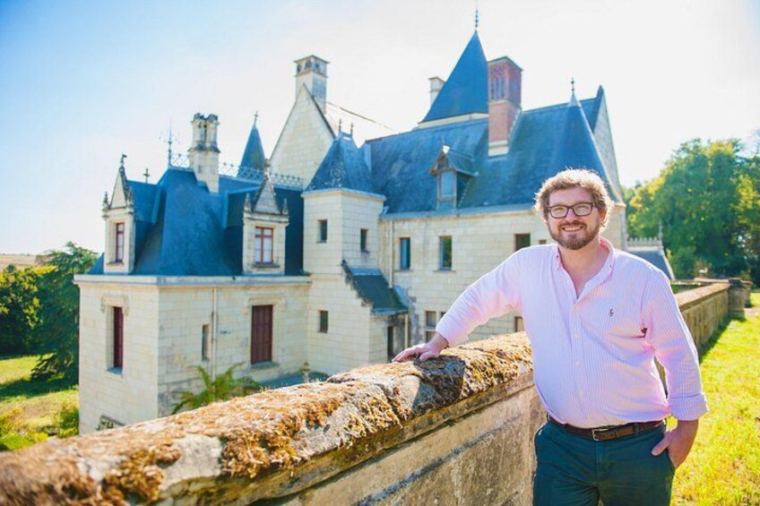Sébastien, Count du Petit Thouars, in front of his 600 year old castle. 4