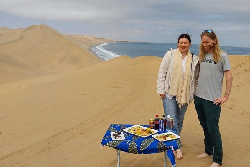 Light lunch with beautiful dune and sea views and a cold beer awaits you 2