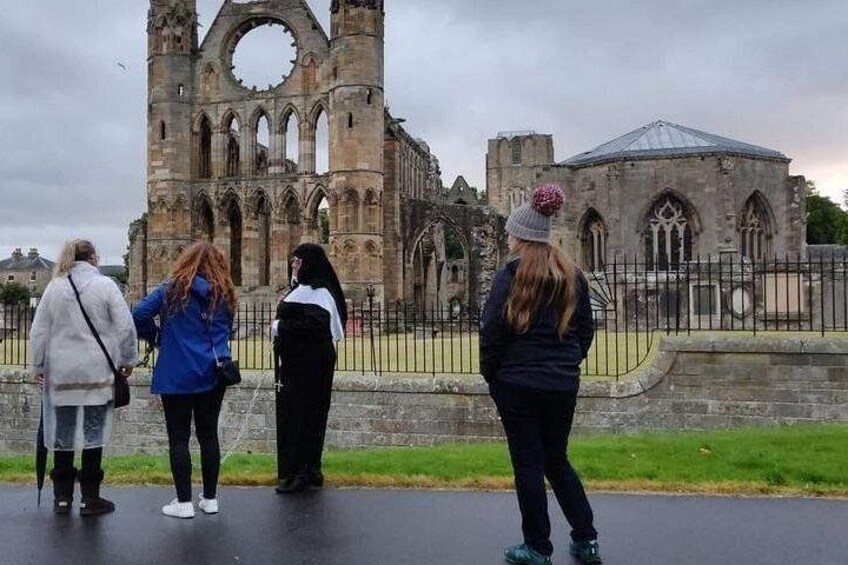 Sister Ruthless giving the history of Elgin Cathedral 2