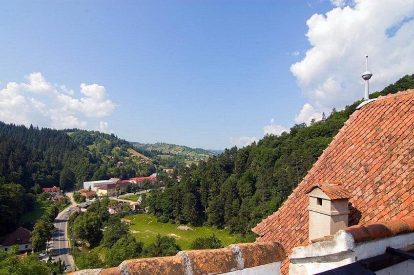 Bran castle tour, view of the Wallachian border. 5