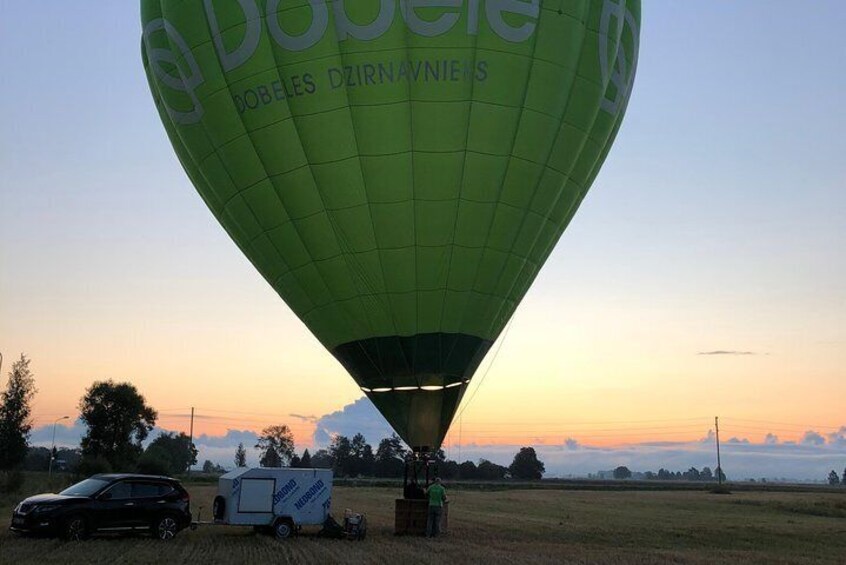 Hot Air Baloon Flight Over Riga or Latvia