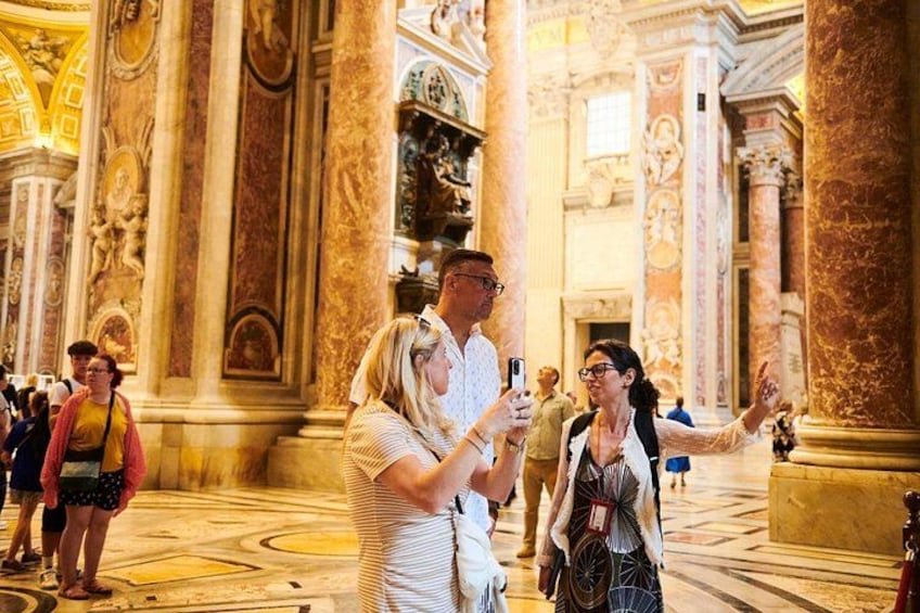 A historical building with ornate columns and intricate wall decorations. 3