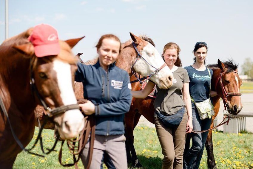 60 min of horse riding in Lviv city near the stable territory