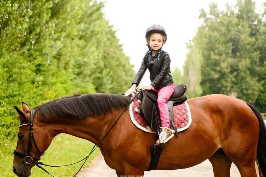 60 min of horse riding in Lviv city near the stable territory