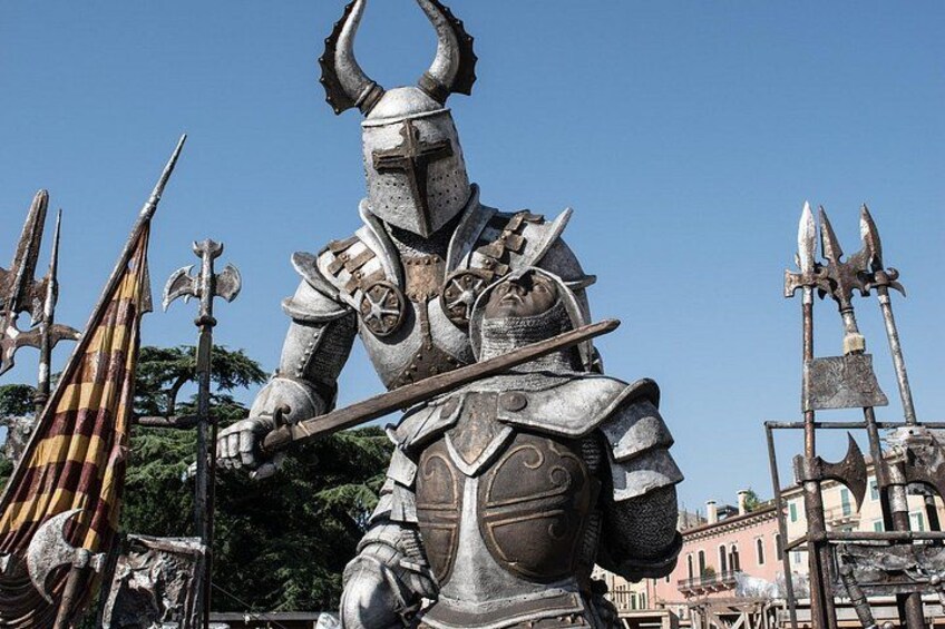 the setting up for the opera in the Arena in Verona during our Likegarda tours 1
