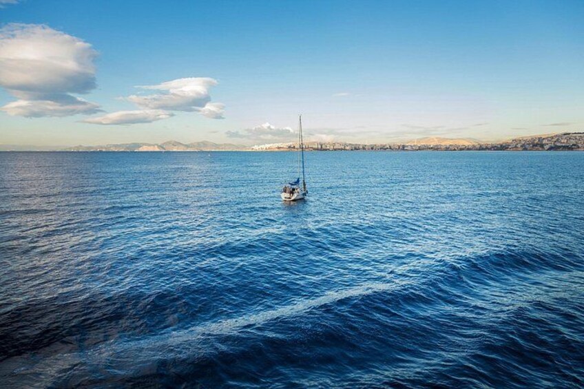 View at sea on the Saronic Gulf from the Evermore Cruise ship. 3