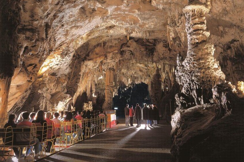 Train ride inside Postojna Cave 3