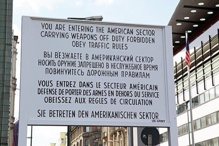 Stand at the edge of two worlds at Checkpoint Charlie 3