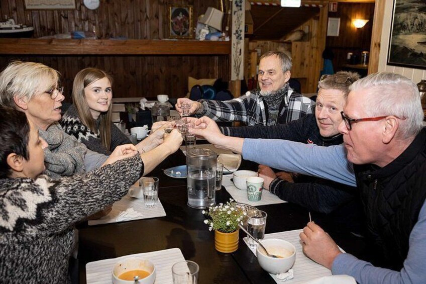 Skál or cheers after a great Private Reykjavik Food Tour 2