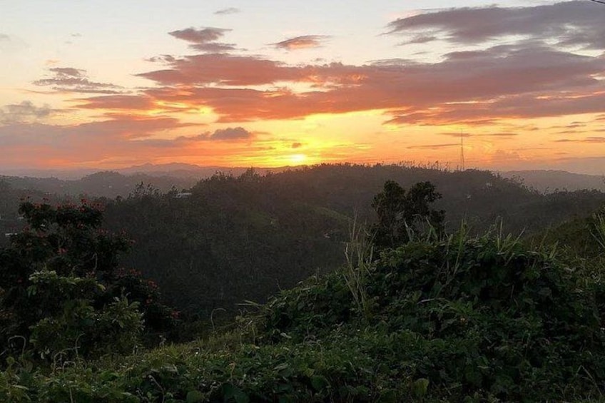 Sunset in center Mountains of Puerto Rico 2