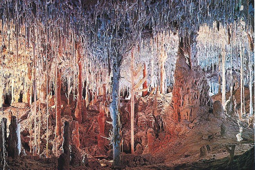Una grotta con stalattiti e stalagmiti. 5