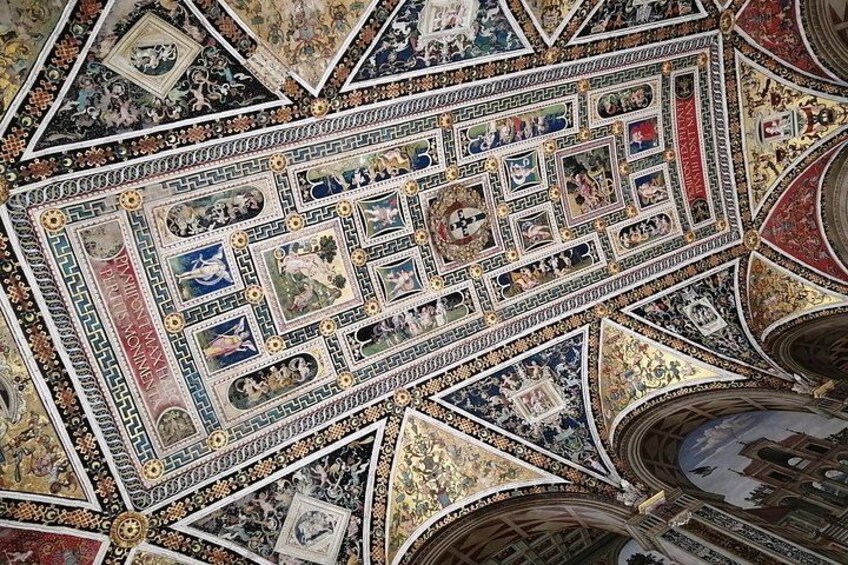 the ceiling in the Piccolomini Library, Duomo 3