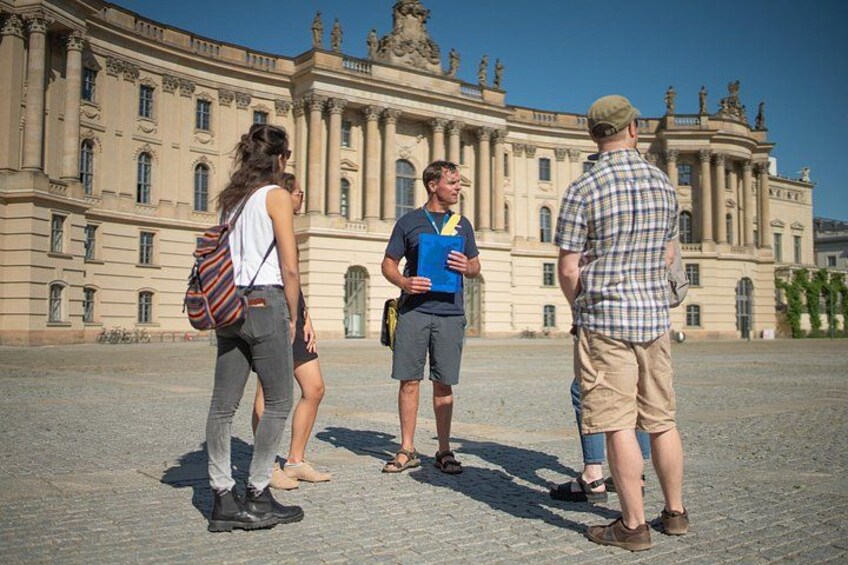 Berlin walking tour at Bebelplatz - book-burning 2