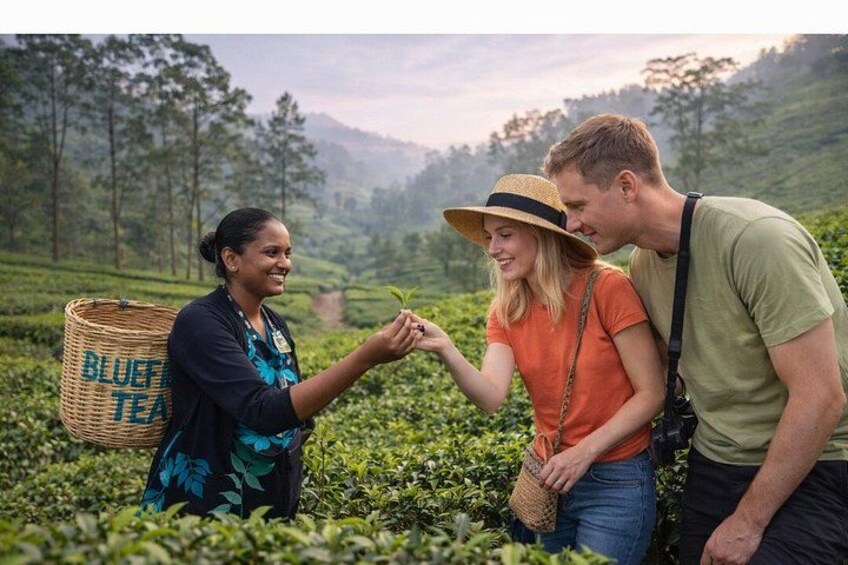 Nuwara Eliya Tea Plucking and Tasting Waterfalls Tours 3
