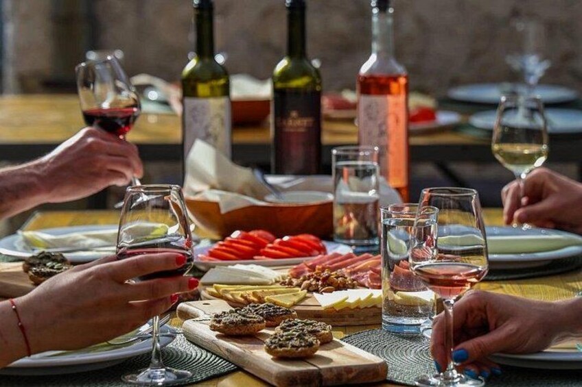 Wine and food tasting in the traditional winery 5