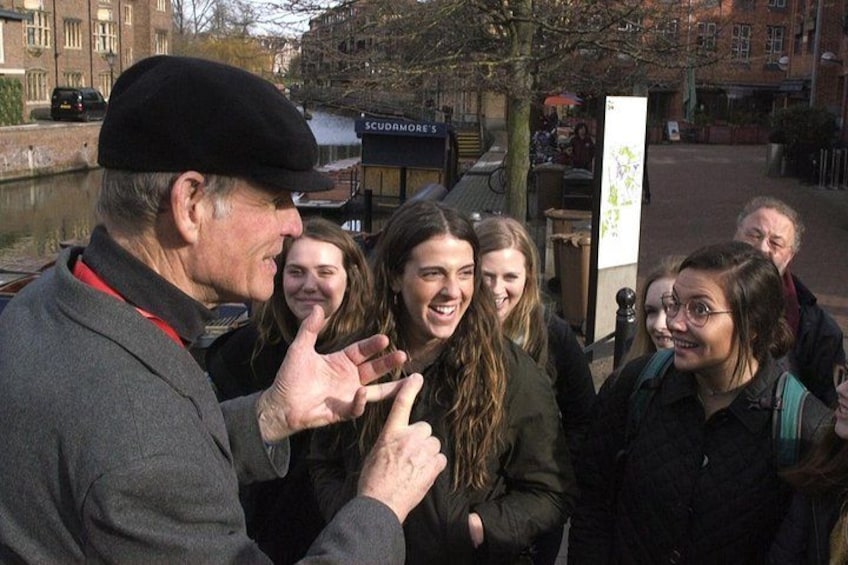 Guide Ian Cooper enthrals on the University Walk... 2
