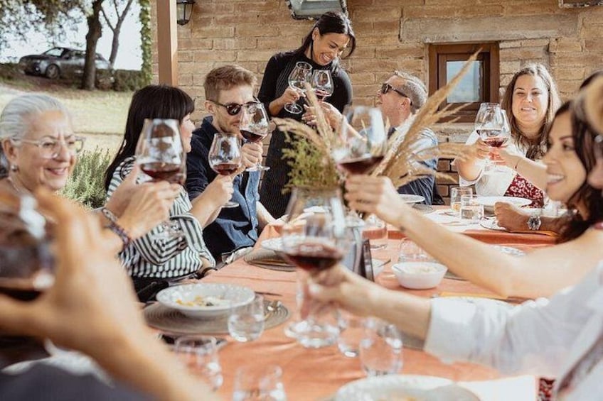 Wine pairing at the Brunello cooking class 3