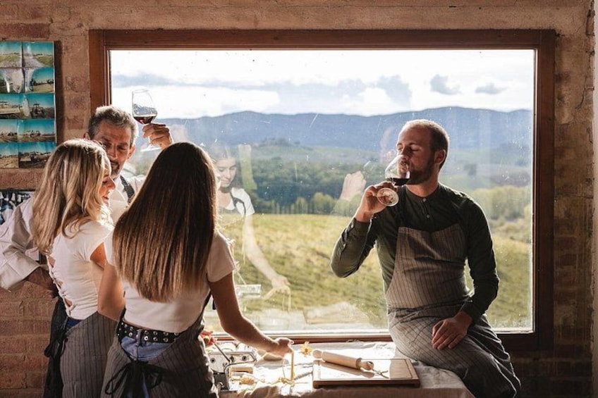 Cooking class in a winery 2