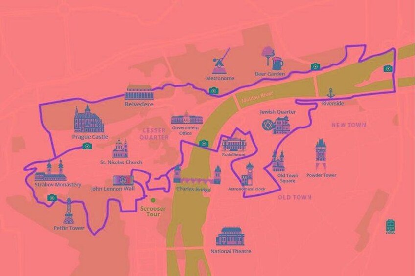 Orientation map of Grand city tour 4
