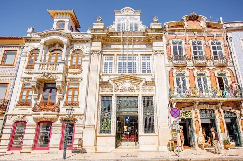 A historic building with ornate facades and balconies. 3
