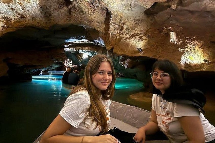 Enjoying the walk inside the San José caves 3