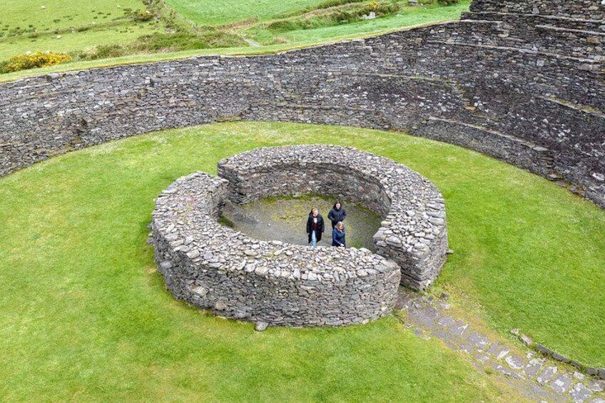 Mary G Tours visiting Cahergal Fairy Fort 2