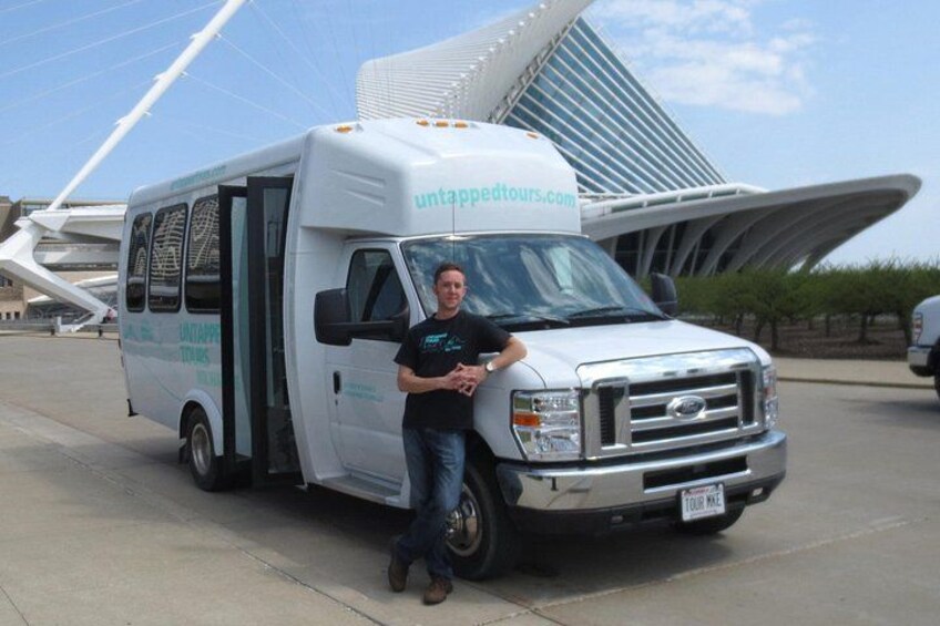 Our bus at the Milwaukee Art Museum 2