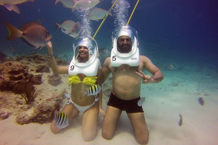 Aquanautas Helmet Diving in San Andres 2