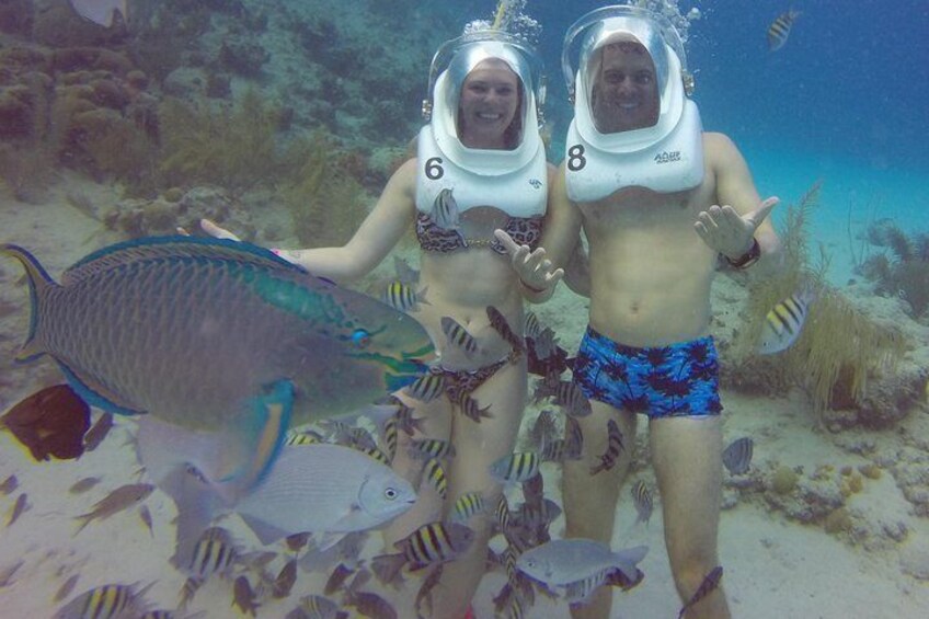 Aquanautas Helmet Diving in San Andres