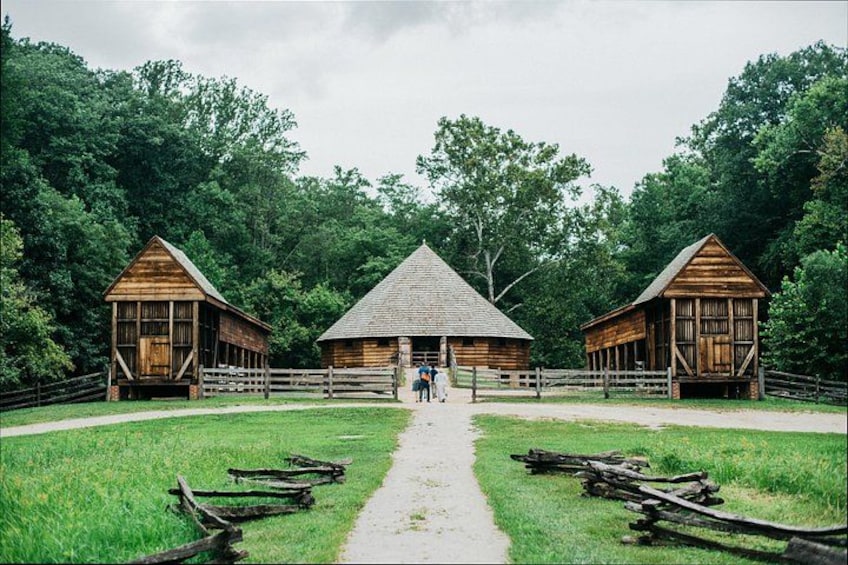 George Washington's famously unique 16-sided barn on the Mount Vernon plantation. 3