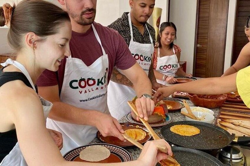 Together we cook, learn, have fun, eat and enjoy an authentic Mexican feast! 1