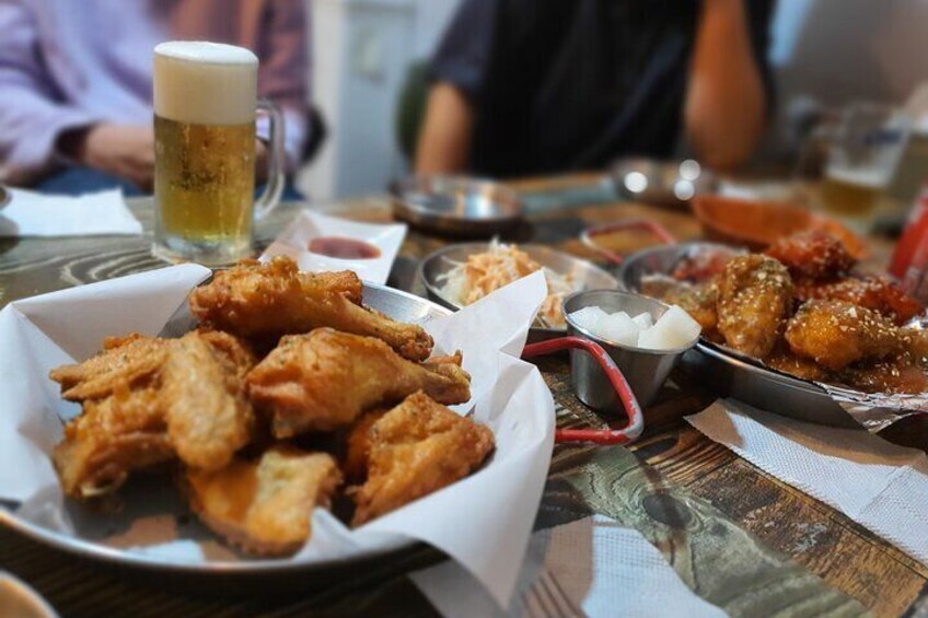 Old 1990s-style fried chicken