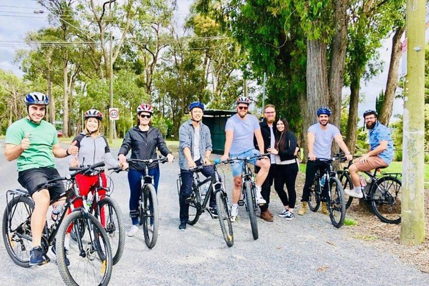 Enjoying a team building cycle tour. 2
