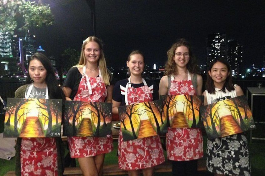 Paint and Sip BYO in Brisbane CBD Friday night 3