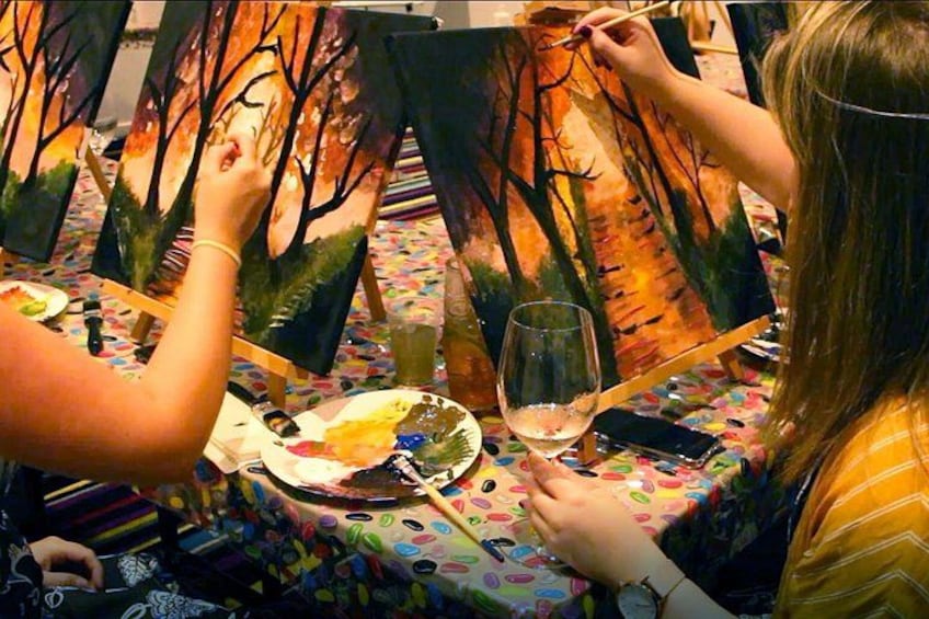 Paint and Sip BYO in Brisbane CBD Friday night 2