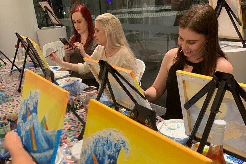 Paint and Sip BYO in Brisbane CBD Friday night 2