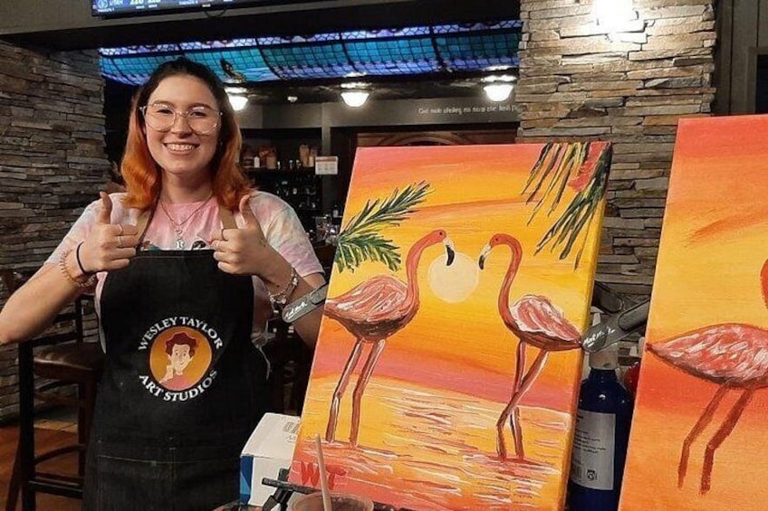 Paint and Sip BYO in Brisbane CBD Friday night 2