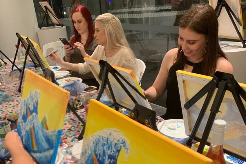Paint and Sip BYO in Brisbane CBD Friday night 2