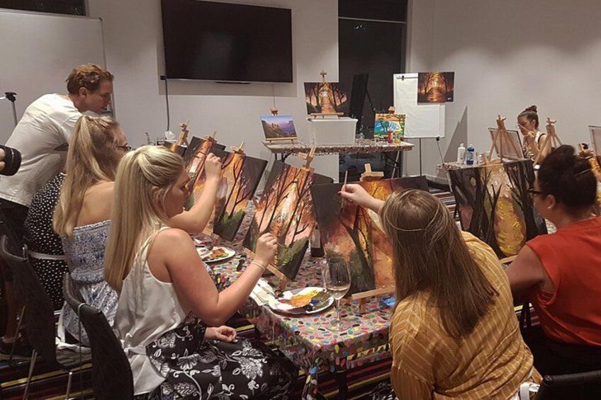 Paint and Sip BYO in Brisbane CBD Friday night 1
