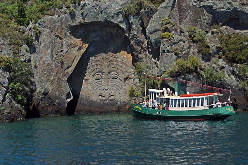 Lake Taupō Māori Rock Carvings Scenic Cruise aboard Ernest Kemp 3