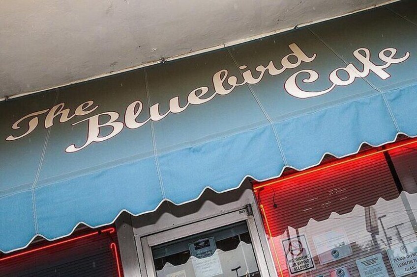 Get a photo op and hear your guide play an acoustic original song that he wrote and performed at the World Famous Bluebird Cafe...